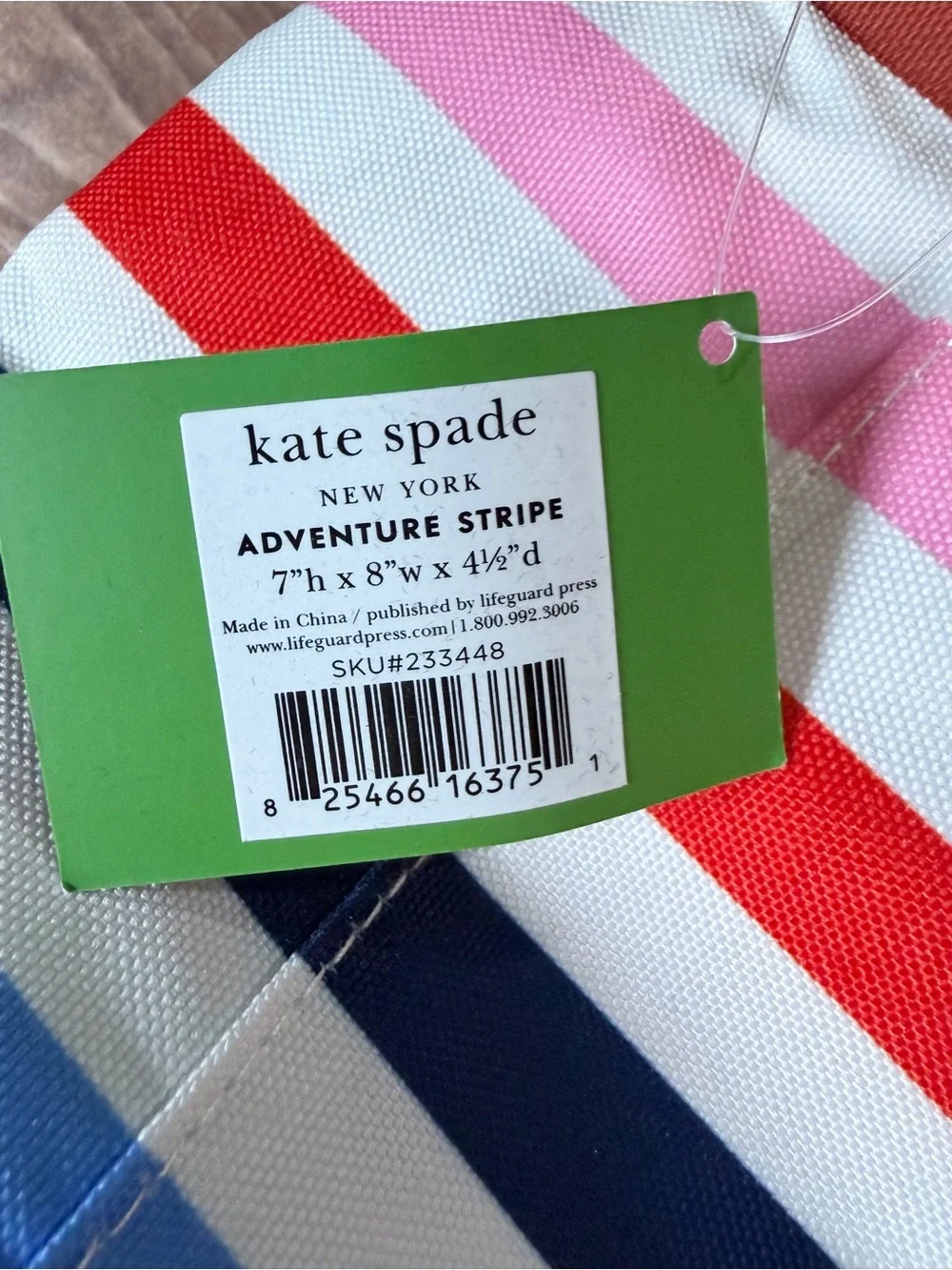 kate spade Multi-Color Striped Lunch Bag Pouch 💕💙